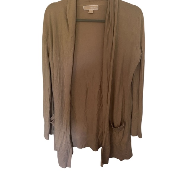 Michael Kors Tan Longline Cardigan Sweater - Picture 1 of 4